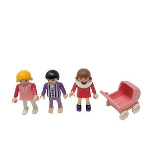 Lot 3 Playmobil Victorian 2" Mini Figures Man Woman Stroller